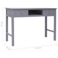 vidaXL Písací stôl sivý 110x45x76 cm drevený
