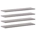 vidaXL Nástenné police 4 ks sivé sonoma 80x20x1,5 cm kompozitné drevo