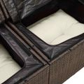 vidaXL Súprava záhradných pohoviek 9 ks Hnedá a smotanová Poly ratan