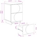 vidaXL Nočný stolík 2 ks Čierna 33,5 x 34,5 x 50 cm Kompozitné drevo