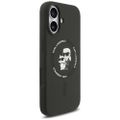 Obal Karl Lagerfeld Silicone Karl&Choupette Ring MagSafe pre iPhone 17 čierny