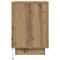 vidaXL Nočná skrinka s LED osvetlením Dub Artisan 38x34x50 cm