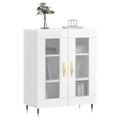 vidaXL Komoda lesklá biela 69,5x34x90 cm spracované drevo