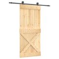 vidaXL Posuvné dvere Prírodná a čierna 95 x 210 cm