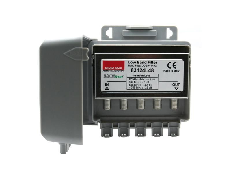 Anténny filter Emme Esse 83124L48, na stožiar, filter 5G, dolný priepust DC až 694MHz