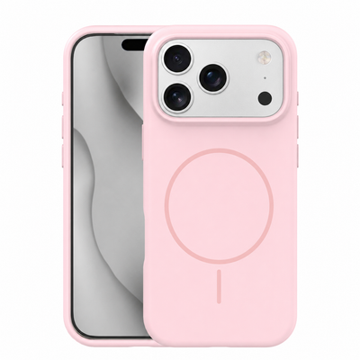 Silicone Thin Mag case for iPhone 17 Pro 6,3" / 18 Pro 6,3" light pink