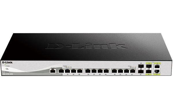 D-Link DXS-1210-16TC Smart Managed Switch, 12x 10G, 2x SFP+ a 2x Combo 10GBase-T/SFP+ ports
