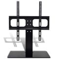 vidaXL Držiak na TV so základňou, železo, čierny 23"-55"