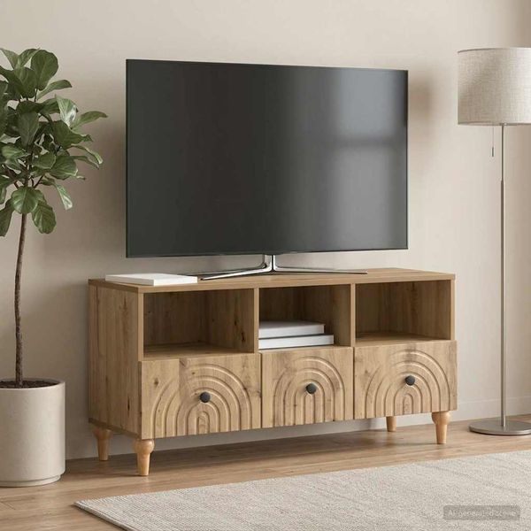 vidaXL TV skrinka Remeselný Dub 102 x 34,5 x 50 cm Konštruované drevo