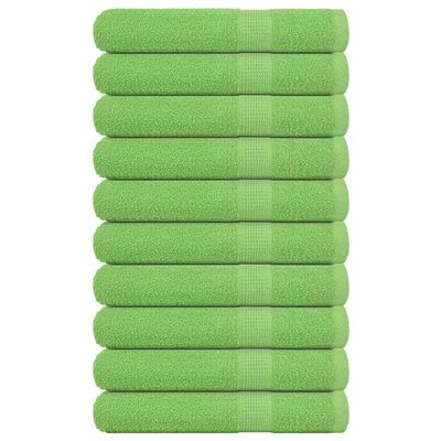 vidaXL Uteráky FROGN 10 ks jablkovo zelené 100x200 cm 360 g/m²