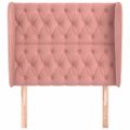 vidaXL Čelo postele so záhybmi čierne 93x23x118/128 cm zamat