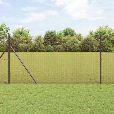 vidaXL Zvarený drôtený plot 1000 x 150 cm Červená