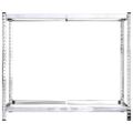 vidaXL 2-posch. stojany na pneumatiky 4ks strieborné 110x40x110cm oceľ