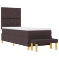 vidaXL Posteľ s pružinovým rámom Tmavo hnedá 200 x 80 cm látka