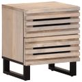 vidaXL Nočný stolík 40x34x46 cm masívne bielené mangovníkové drevo
