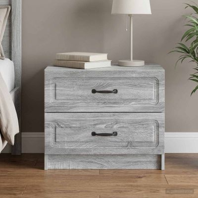 vidaXL Nočný stolík Sivá sonoma 62 x 34,5 x 44,5 cm Kompozitné drevo