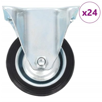vidaXL 24 ks pevné kolieska 75 mm