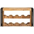 vidaXL Regál na víno Hnedá 80 x 45 x 33 cm Masívne hrubé mango drevo
