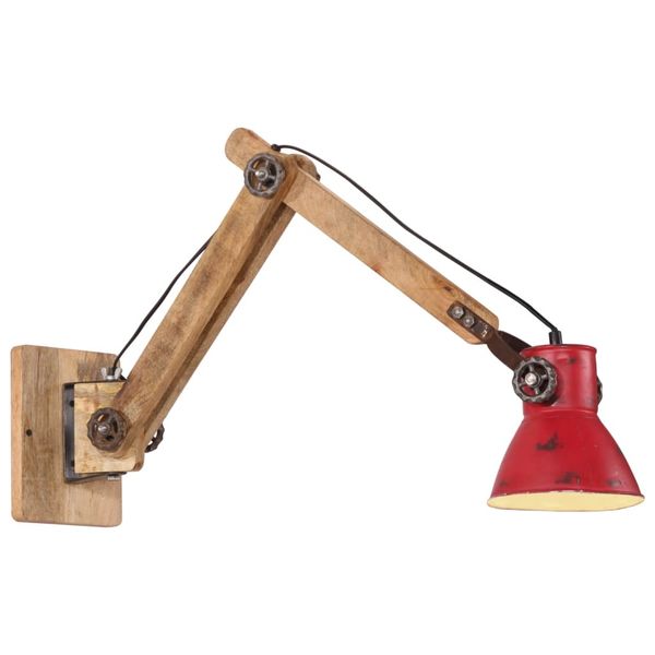 vidaXL Nástenná lampa 25 W šmuhovaná červená 96x15x20 cm E27