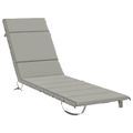 vidaXL Vankúš na ležadlo GEMERT 100% polyester Sivá 200 x 50 x 3 cm