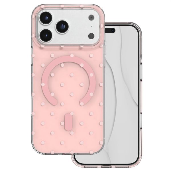 Bubble Dots Mag puzdro pre iPhone 17 Pro Max 6,9" / 18 Pro Max 6,9" ružová