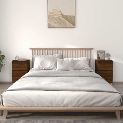 vidaXL Nočné stolíky 2 ks hnedý dub 40x35x70 cm
