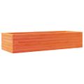 vidaXL Záhradný kvetináč voskovohnedý 110x40x23 cm masívna borovica
