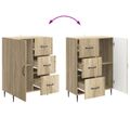 vidaXL Servírovacia skriňa so zásuvkou Dub sonoma 66 x 34,5 x 89,5 cm