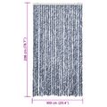 vidaXL Záves proti hmyzu, modro biely 100x200 cm, ženilka