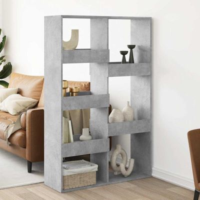 vidaXL Deliaca stena betónová sivá 100x33x155,5 cm kompozitné drevo
