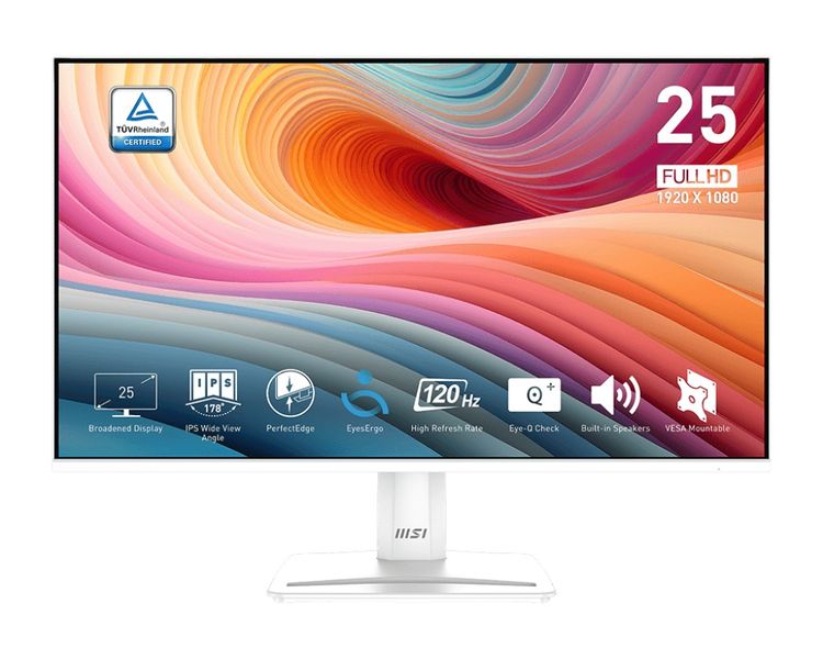 MSI Pro/MP251W E2/24,5''/IPS/FHD/120Hz/1ms/Biela/2R