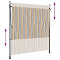 vidaXL Vonkajšia roleta žlto-biela 150x270 cm látka a oceľ