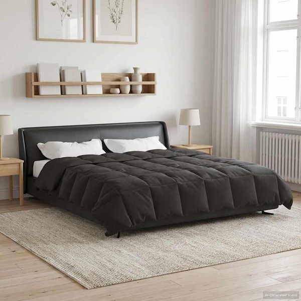 vidaXL Prikrývka na celý rok Antracit 200 x 220 cm Mikrovlákno