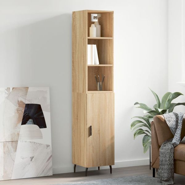 vidaXL Vysoká skrinka dub sonoma 34,5x34x180 cm spracované drevo