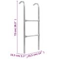 vidaXL Dvojstupňový rebrík k trampolíne, oceľ, strieborný 72 cm (vhodné pre výšku 65 cm)
