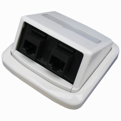 Dvojzásuvka ABB TANGO 2xRJ45 Cat5e UTP biela,BKkeys