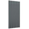 vidaXL Strešné panely 36 ks pozinkovaná oceľ antracitové 80x36 cm
