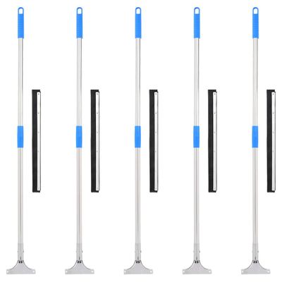 vidaXL Podlahové stierky, 5 ks, 45x122,5 cm, oceľ a guma