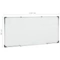 vidaXL Magnetická tabuľa biela 110x60 cm oceľ