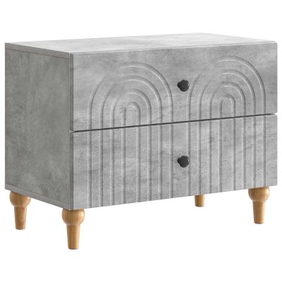 vidaXL Nočný stolík Betónovo sivá 62 x 34,5 x 48 cm Kompozitné drevo