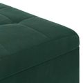 vidaXL Ottoman s Úložným Priestorom Tmavozelená 80 x 80 x 45 cm Zamat