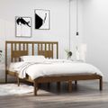 vidaXL Posteľný rám medový drevený masív 120x190 cm malé dvojlôžko
