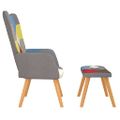 vidaXL Relaxačné kreslo s podnožkou patchwork látka