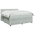 vidaXL Posteľ boxspring s matracom Svetlosivá 140 x 200 cm Zamat