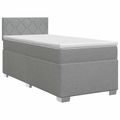 vidaXL Posteľ boxspring s matracom Svetlosivá 80 x 200 cm Látka