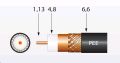 Koaxiálny kábel Televes T100 PE 215501 Cu / 100m / 6,6 mm vonkajší