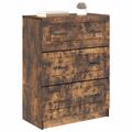 vidaXL Zásuvkový kabinet Dymový dub 66 x 34,5 x 87 cm Kompozitné drevo