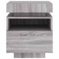 vidaXL Nočné stolíky s LED svetlami 2 ks sivé sonoma 40x39x48,5 cm