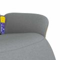 vidaXL Masážne sklápacie kreslo s podnožkou bledosivé látkové