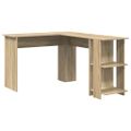 vidaXL Rohový stôl Sonoma dub Kompozitné drevo 140 x 113,5 x 75 cm